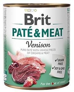 Brit Pate & Meat Dog Venison puszka 800g