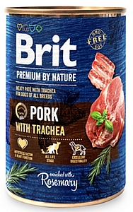 Brit Premium By Nature Pork & Trachea puszka 400g