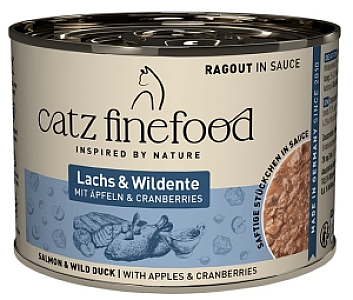 Catz Finefood Ragout N.605 Łosoś i Dzika Kaczka puszka 190g