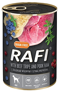 Rafi Pies Żołądki wołowe i szynka puszka 400g