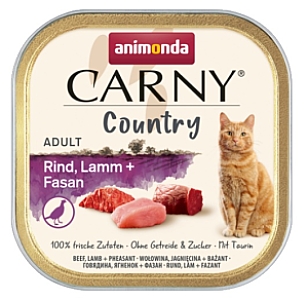 Animonda Carny Country Adult Wołowina, Jagnięcina i Bażant tacka 100g