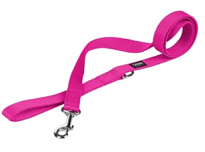 CHABA Smycz taśma gładka 10mm/130cm fuksja