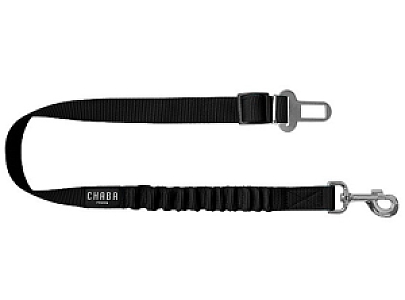 CHABA Wpinka do pasów bezpieczeństwa z amortyzatorem 25 czarna