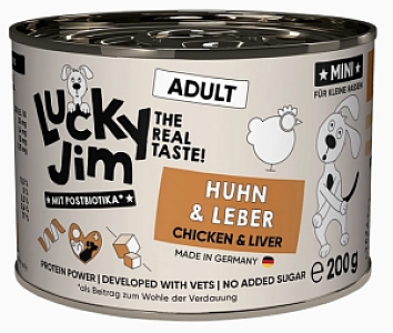 Lucky Jim Classic Mini Adult Kurczak i wątróbka puszka 200g