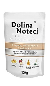 Dolina Noteci Premium Pies Gęś, ziemniaki i jabłko saszetka 100g