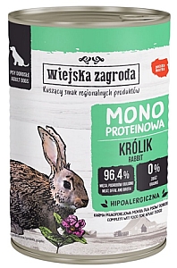 Wiejska Zagroda Monobiałkowa Królik puszka 400g