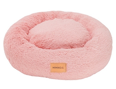 MIMIKO Pets Legowisko Shaggy okrągłe L 60cm różowe
