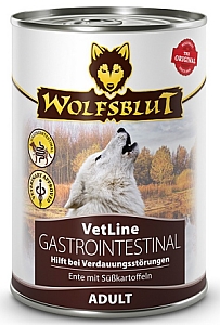 Wolfsblut Dog VetLine Gastrointestinal - kaczka i bataty puszka 395g