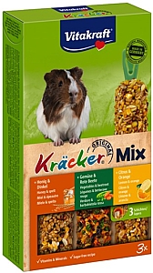 Vitakraft Kracker 3szt Świnka morska Mix - Miód/Warzywa/Cytryna 168g [25226]