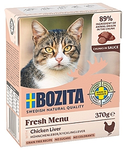 Bozita z Wątróbką Kurczaka kawałki w sosie kartonik 370g