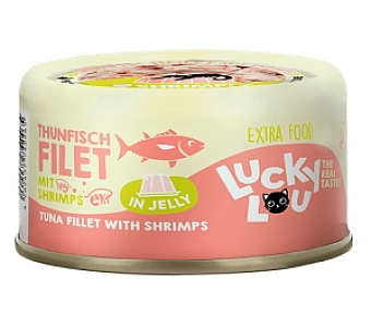 Lucky Lou Extrafood Tuńczyk i krewetki w galaretce puszka 70g