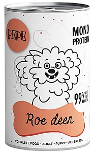 Paka Zwierzaka PEPE Roe Deer (sarna) puszka 400g