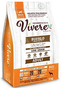 Vivere Maxi Adult Buffalo 3kg Karma Monobiałkowa z Bawołem dla dużych ras