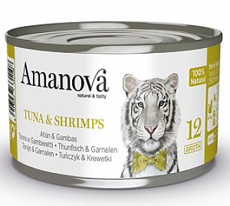 Amanova Cat Tuna & Shrimps - tuńczyk i krewetki w bulionie puszka 70g [12]
