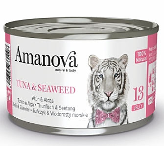 Amanova Cat Tuna & Seaweed - tuńczyk i wodorosty w galaretce puszka 70g [13]