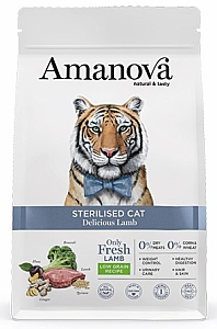 Amanova Cat Sterilised Delicious Lamb - jagnięcina 1,5kg