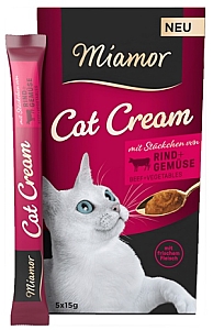 Miamor Cat Cream Wolowina i warzywa 5x15g