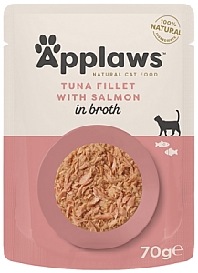 Applaws saszetka dla kota Tuńczyk z Łososiem w rosole 70g