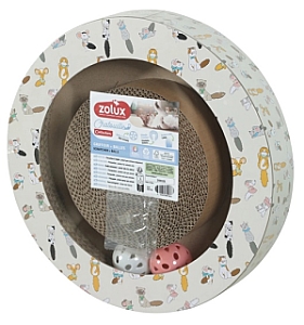 Zolux Chatouille Drapka tekturowa okrągła z piłkami i kocimiętką