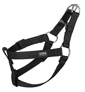 CHABA Szelki taśma regulowane nr 3 - obwód 60cm czarne