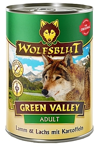 Wolfsblut Dog Green Valley - jagniecina, łosoś, ziemniaki puszka 395g