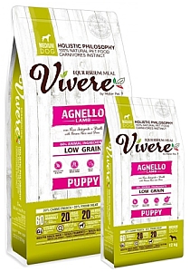 Vivere Dog Medium Puppy Lamb Monobiałkowa karma dla szczeniąt z jagnięciną 12+3kg