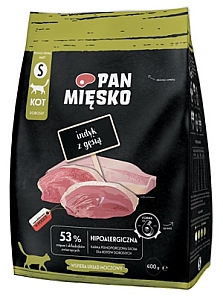 Pan Mięsko Karma sucha dla kota - indyk i gęś chrupki S 400g