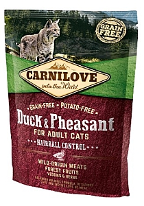 Carnilove Cat Duck & Pheasant Hairball Control - kaczka i bażant 400g