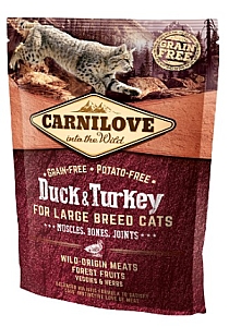 Carnilove Cat Duck & Turkey for Large Breed - kaczka i indyk 400g