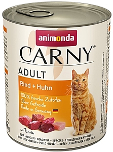 Animonda Carny Adult Wołowina + Kurczak puszka 800g