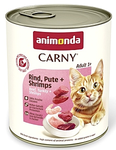 Animonda Carny Adult Wołowina, Indyk + Krewetki puszka 800g