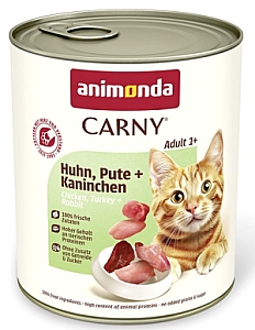 Animonda Carny Adult Kurczak, Indyk + Królik puszka 800g