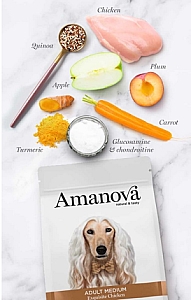 Amanova Dog Adult Medium Exquisite Chicken - kurczak 2kg