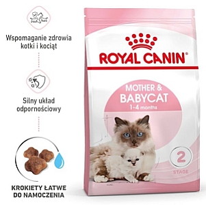 Royal Canin Mother&Babycat karma sucha dla kotek w okresie ciąży, laktacji i kociąt od 1 do 4 miesiąca 4kg