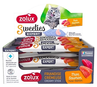 Zolux Sweeties Kremowy przysmak dla kota - tuńczyk i łosoś 14g