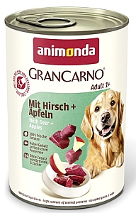 Animonda GranCarno Original Adult Rind Hirsch Apfel Wołowina, Jeleń + Jabłko puszka 400g