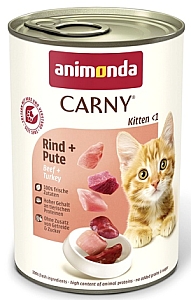 Animonda Carny Kitten Wołowina + Indyk puszka 400g