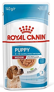 Royal Canin Medium Puppy karma mokra w sosie dla szczeniąt, od 2 do 12 miesiąca, ras średnich 140g