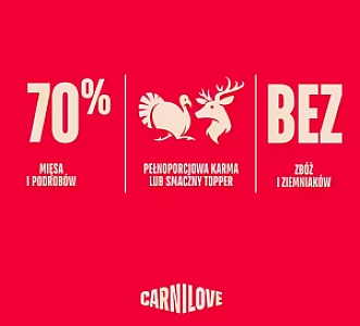 Carnilove Dog Turkey & Venison - indyk i dziczyzna saszetka 300g