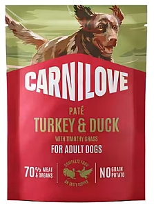 Carnilove Dog Turkey & Duck - indyk i kaczka saszetka 300g