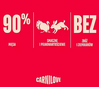 Carnilove Dog Jerky Turkey & Rabbit - indyk i królik 100g