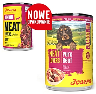 Josera Pies Meat Lovers Pure Junior Wołowina puszka 400g kopia