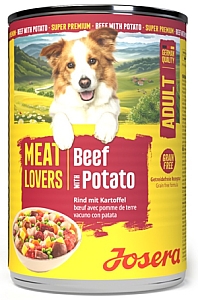 Josera Pies Meat Lovers Menu Wołowina z ziemniakami puszka 400g
