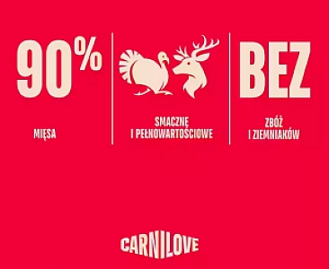 Carnilove Dog Jerky Turkey & Venison - indyk i dziczyzna 100g