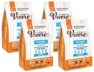 Vivere Maxi Adult Salmon 12kg (4x3kg) Karma Monobiałkowa z Łososiem dla dużych ras
