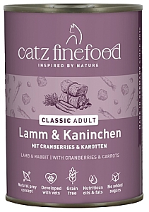 Catz Finefood Classic N.11 Jagnięcina i Królik puszka 400g