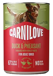 Carnilove Dog Duck & Pheasant Adult - kaczka i bażant puszka 400g