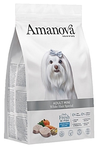 Amanova Dog Adult Mini White Hair Special 800g