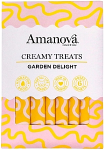 Amanova Cat Creamy Treats Garden Delight Chicken & Vegetables - kurczak i warzywa 6x15g