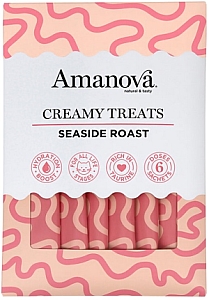 Amanova Cat Creamy Treats Seaside Roast Tuna & Chicken liver - tuńczyk i wątróbka 6x15g